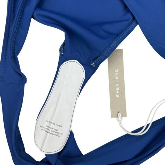 NWT EVERLANE The Thigh-High Bikini Bottom Sz Large Blue Dusk - Picture 4 of 5